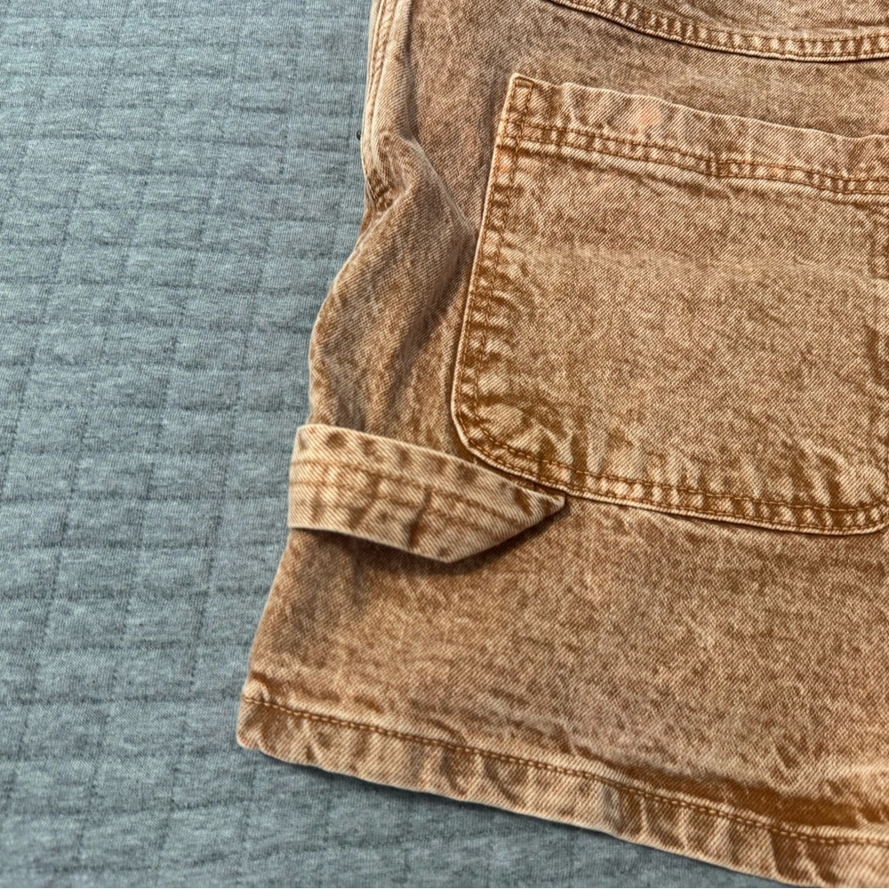 Isabel Maternity High Rise Midi Short with Side Panels Clay - Picture 3 of 10